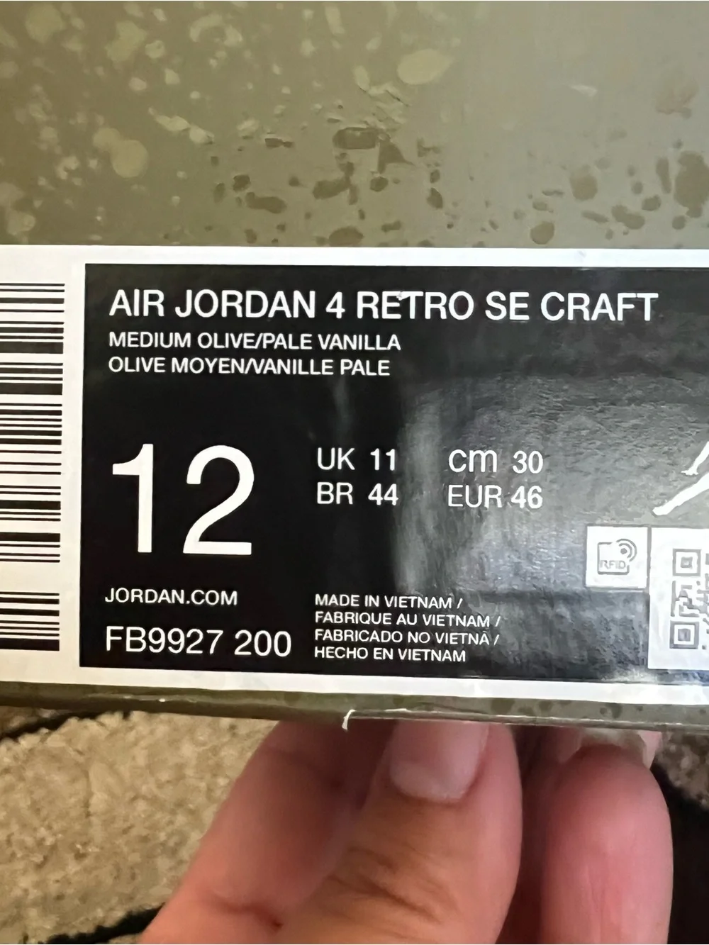 Men’s Air Jordan 4 Retro SE Craft Size 12